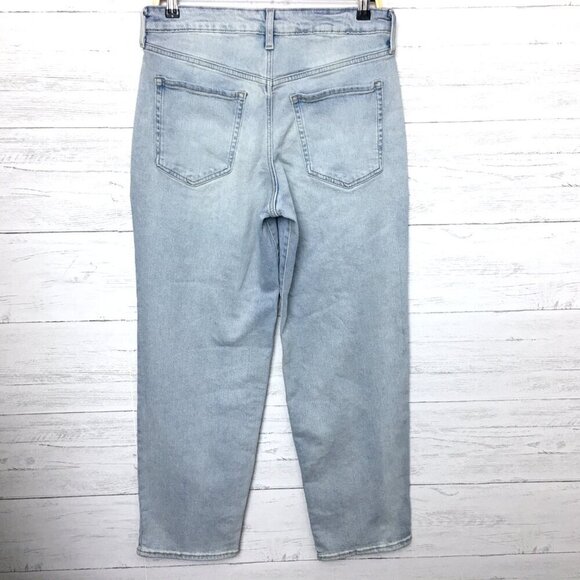 NEW Old Navy O.G. Loose High Rise Straight Leg Light Wash size 10 length 29" - Picture 2 of 9